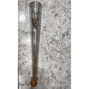 Vintage Fender Tremolo Arm Glass Display Tube Wood Handle Chain Accessory